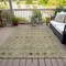 Homeroots 8' X 10' Sage Ivory And Beige Geometric Washable Indoor Outdoor Area Rug 612217 - alternate 2