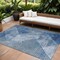 Homeroots 10' X 14' Blue And Gray Geometric Washable Indoor Outdoor Area Rug 602838 - alternate 1