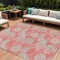 Homeroots 8' X 10' Salmon Ivory And Sky Blue Polka Dot Washable Indoor Outdoor Area Rug 614710 - alternate 1