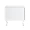 Homeroots 24" White and Clear Wood and Acrylic End Table With Two Drawers 544103 - alternate 4