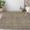 Homeroots 3' X 5' Brown And Beige Geometric Washable Indoor Outdoor Area Rug 596171 - alternate 2