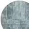 Homeroots 8' Teal Blue Charcoal And Gray Round Abstract Washable Indoor Outdoor Area Rug 618783 - alternate 3