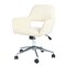 Homeroots Beige and Silver Upholstered and Steel Adjustable Swivel Rolling Office Chair 568083 - alternate 2