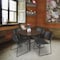 Regency Round Kahlo Breakroom Table W/ 4 Zeng Stack Chairs, 42 in W, 42 in L, Neo Walnut TPL42RNDNWBK44BK - alternate 3