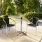 Flash Furniture Square Table Set, Aluminum, Plastic, Rattan, Stainless Steel, Grey TLH-ALUM-24SQ-020BKCHR2-GG - alternate 2
