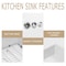 Wrightmaster 33" Apron-Front Farmhouse Single Bowl White Ceramic Kitchen Sink w/Bottom Grids and Basket Strainer ZOR-AW33209DS - alternate 3