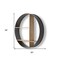 Homeroots 36" Black And Brown Metal And Wood Circular Multi Tier Shelf 608665 - alternate 2