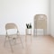 Elama 4 Piece for Indoor and Outdoor Metal Folding Chairs in Beige ELM-J0336A-B - alternate 2