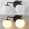Jonathan Y Louis Parisian Globe 15" 2-Light Metal/Frosted Glass Modern Contemporary LED Vanity Light, Black JYL3535B - alternate 2