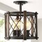 Jonathan Y Ferme 14" 3-Light Iron Rustic Farmhouse LED Flush Mount, Brown/Oil Rubbed Bronze JYL7502A - alternate 3