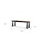 Homeroots 60" Dark Brown Solid Wood Bench 606730 - alternate 2