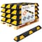 Jrex Safety 48 in Rubber Parking Block Curb Stop, Yellow Reflective Strip, 10PK PBSY-JR-4-10PK - alternate 1
