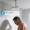 Supplygiant 10 in Straight Ceiling Mount Shower Arm, Flange, Square Arm for Rain Showerhead, Chrome Finish 74-TB32DT-D - alternate 2