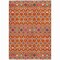 Homeroots 3' X 5' Orange Blue And Purple Geometric Washable Indoor Outdoor Area Rug 612208 - alternate 3