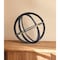 Homeroots 9" Black Metal Round Tabletop Sculpture 392557 - alternate 3