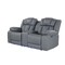 Homeroots 75" Light Gray Faux Leather Power Reclining Loveseat With Storage 561563 - alternate 4