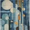 Homeroots 8' X 10' Blue Ivory And Copper Geometric Washable Indoor Outdoor Area Rug 604503 - alternate 2