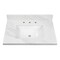 Kingston Brass 31" x 22" Quartz Vanity Top with Rectangular Sink, 8" Faucet Drillings, Quartz White KVPB3122W38CL - alternate 1