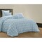 Homeroots Blue Twin Polyester 180 Thread Count Washable Duvet Cover Set 529027 - alternate 4