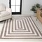 Jonathan Y Bandol Modern Classic Mitre Stripe Brown/Ivory 4 ft. x 6 ft. Area Rug MOH211A-4 - alternate 1