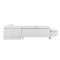 Homeroots Gray Leather L Shaped Two Piece Corner Sectional 366220 - alternate 4