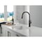 Delta Nicoli Single Handle Pull-Down Kitchen Faucet, 11.06 in, Matte Black / Champagne Bronze 19867LF-GZ - alternate 2