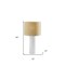 Homeroots 24" White Ceramic Cylinder Table Lamp With Beige Drum Shade 524626 - alternate 2