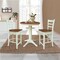Whitewood Industries Rectangular Fixed Top Table W/ 2 Stools, 30 in W, 35.1 in L, 30 in H, Parawood, Hickory/Shell K79-30RT-27B-S6172-2 - alternate 2