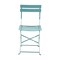 Homeroots Set of Two Teal Blue Aluminum Outdoor Folding Dining Chairs 606525 - alternate 5