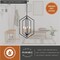 Vaxcel Riley 4 Light Black and Satin Brass Contemporary Geometric Cage Pendant Light P0388 - alternate 2