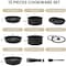 Simple Deluxe 12 Pcs Nonstick Cookware Sets, Pots and Pans Set, Black Granite Induction Cookware with Detachable 3A88HKCOOKSET12PSBLK - alternate 3