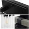 Jonathan Y Bungalow 15" 2-Light Iron/Seeded Glass Rustic Farmhouse LED Vanity Light, Black/Gray Oak Wood Finish JYL7508B - alternate 3