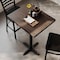 Flash Furniture Bennett 24 in x 30 in Solid Wood Indoor Tabletop in Dark Brown with 22 in x 22 in Bar Height GSF-REC2430-DKBRN-T2222B-GG - alternate 2