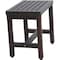 Homeroots Compact Rectangular Teak Lattice Pattern Shower Or Outdoor Bench In Brown Finish 376692 - alternate 2