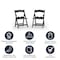 Flash Furniture HERCULES Kids Black Resin Folding Chairs with Black Vinyl Padded Seat, 2PK 2-LE-L-1K-BK-GG - alternate 2