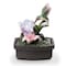 Homeroots 11" Pink Green And Brown Polyresin Hummingbird Tabletop Fountain 468305 - alternate 1