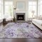 Homeroots 10' X 14' Purple Lavender And Artichoke Green Floral Washable Indoor Outdoor Area Rug 583129 - alternate 2