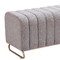 Homeroots 48in Gray and Gold Upholstered Bench 668854 - alternate 3