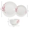Elama Tamara 12 Piece Cherry Blossom Porcelain Dinnerware Set, Service for 4 in White and Pink 750123733M - alternate 3