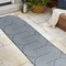 Jonathan Y Margot Modern Geometric Arch Stripe Cream/Navy 2 ft. x 8 ft. Indoor/Outdoor Shaped Runner Rug SHP201C-28 - alternate 2