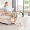 Simple Deluxe Vanity Chair Stool with Storage, Ottoman Soft Faux Fur Padded Makeup Seat, Adjustable Height Footst 3A88HKOTTOASMWHT - alternate 2