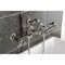 Kingston Brass Two-Handle Wall Mount Bridge Kitchen Faucet with Brass Sprayer, Polished Nickel KS2446ALBS - alternate 3