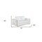 Homeroots 73" White And Silver Metallic Top Grain Leather Loveseat 534095 - alternate 4