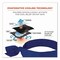 Ergodyne Chill-Its 6700 Cooling Bandana Polymer Tie Headband, One Size Fits Most, Solid Blue 12307 - alternate 3