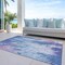 Homeroots 5' X 8' Blue Peach And Sky Blue Abstract Washable Indoor Outdoor Area Rug 615855 - alternate 2