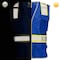 Dome75 Hi-Vis Safety Vest 4X/5X Class Non-ANSI/Enhanced Visibility , Zipper 6 Pockets, 2 Mic Tab DV2183 - alternate 2