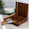 Megachef Acacia Wood 5 Piece Square Cheese Board with Knife Set 750122178M - alternate 2