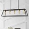 Jonathan Y Floyd 38" 5-Light Bohemian Farmhouse Iron Adjustable LED Pendant, Black/Brass Gold JYL7521D - alternate 4