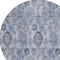 Homeroots 8' Navy Blue And Sky Blue Round Damask Washable Indoor Outdoor Area Rug 588144 - alternate 3