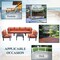 Leisuremod Chelsea 7-Piece Patio Sectional And Coffee Table Set Black Aluminum With Orange Cushions CSTBL-7OR - alternate 2